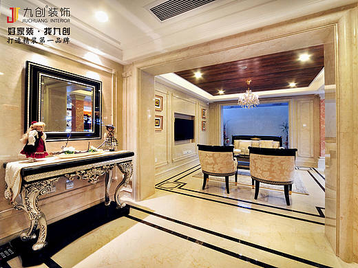 淄博别墅装修,淄博君顶大公馆别墅装修,淄博九创装饰