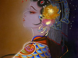 古风水彩插画国粹戏曲美女