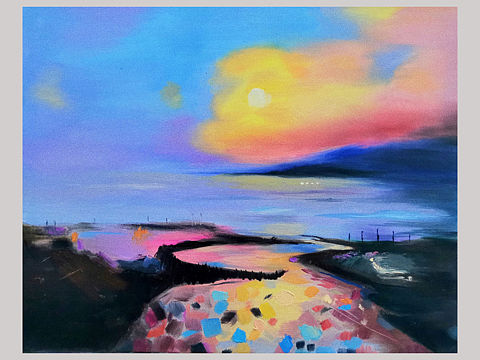 港湾的夕阳（个人主页-ZNDgzOTcyODA=） - 绘画 - 站酷设计师苗Ge哥原创素材 - 站酷ZCOOL