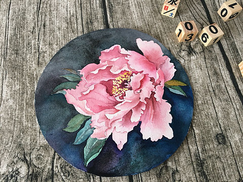 绝代只西子，众芳惟牡丹（个人主页-ZMTc3ODQzNDg=） - 绘画 - 站酷设计师水彩书签原创素材 - 站酷ZCOOL