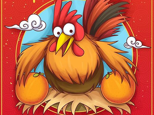 医客app2017新年贺岁成语接龙活动手绘插画海报和banner