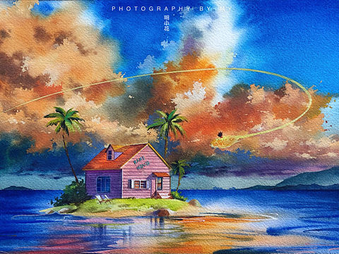 明小花水彩～“龟”～（附全过程图）