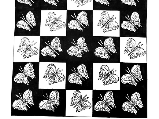 ranjuce_4年前黑白装饰画,黑白构成设计插画-艺术插画就叫澤楷4年前