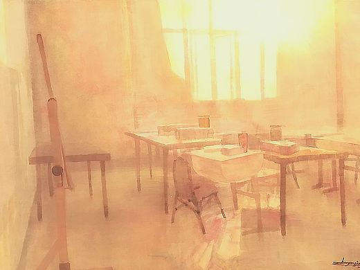 《匆匆那年——余溫》（個(gè)人主頁(yè)-ZMjQ1MDQ0MDQ=） - 繪畫(huà) - 站酷設(shè)計(jì)師趙延強(qiáng)ART原創(chuàng)素材 - 站酷ZCOOL