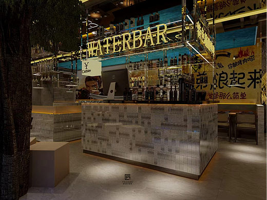 工装烧烤店设计案例｜热情与冷冽碰撞的高级感