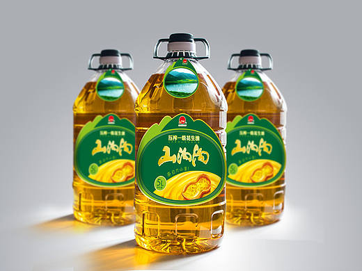 山沟沟花生油包装设计|副食品包装设计|花生油包装设计|包装设计|品牌设计|标贴设计|东德设计