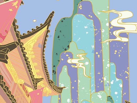 插画打卡—3丽江古城夜景（个人主页-ZNDEzNzk1OTI=） - 创作习作 - 站酷设计师江户川步步原创素材 - 站酷ZCOOL