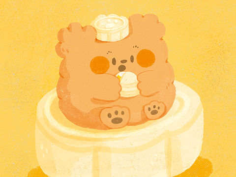 月饼小狗！中秋快乐🥮 | 原创插画&粘土