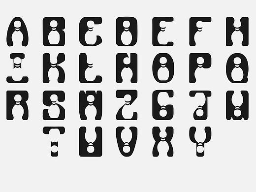 保龄球字母-字体设计