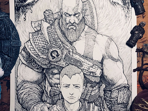 战神！画完了！（个人主页-ZMjg2NDM5MzI=） - 创作习作 - 站酷设计师DESTROYER1原创素材 - 站酷ZCOOL