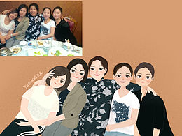 #100個(gè)人物畫# -6 五朵金花