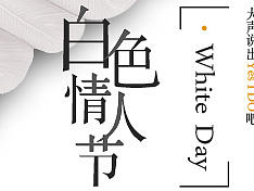 白色情人节海报