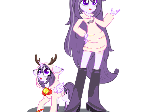 自己画的马设和人设.