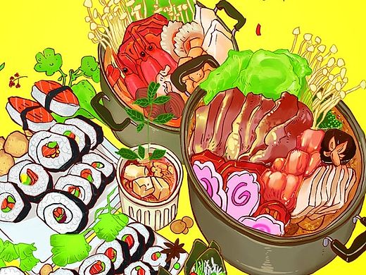 原味道插画海报