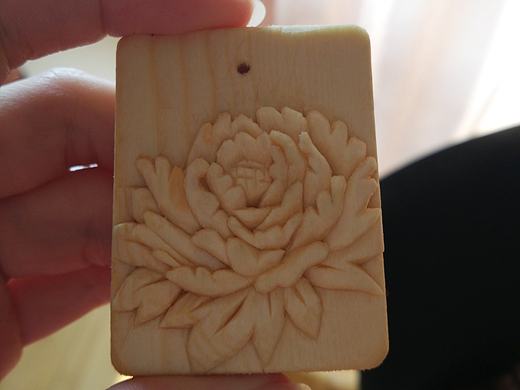 【雕刻】小牡丹木牌手把件——靠一把美工刀能累死我
