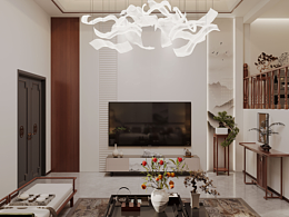 室内设计|新中式|效果图|全景