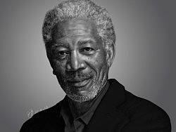 摩根·弗里曼&nbsp;Morgan&nbsp;Freeman&nbsp;人物素描练习