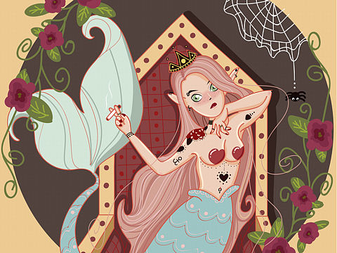 朋克人鱼（个人主页-ZMjcyMjYxMjA=） - 创作习作 - 站酷设计师仙儿Maia原创素材 - 站酷ZCOOL