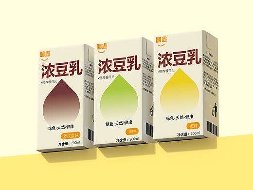 開鑫浓豆乳包装设计•浓缩才是精华
