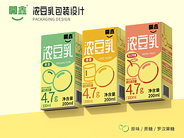開鑫浓豆乳包装设计-分享美味，传递快乐