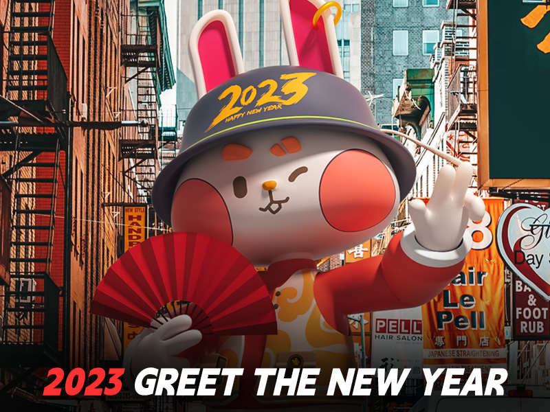 一只过年的兔子-2023