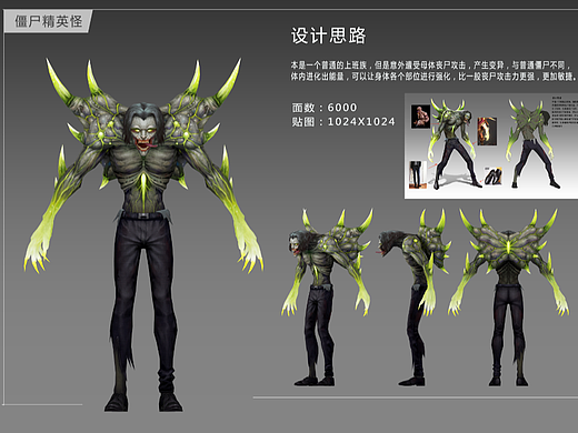 手绘3D游戏外包--僵尸精英怪