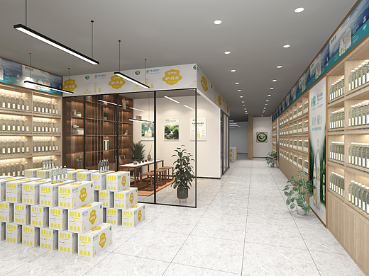 泉水饮用水店（个人主页-ZNTk1NDI4MzY=） - 商业空间设计 - 站酷设计师苏老X原创素材 - 站酷ZCOOL