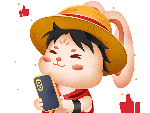 可爱兔子ip形象表情包