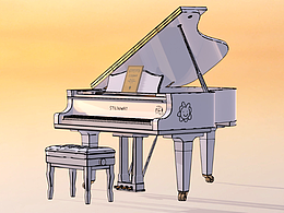 #钢琴 #施坦威 #天空之境 #blender #greasepencil