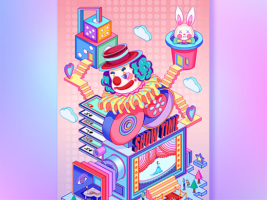 25D插画——小丑的电影世界