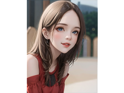阳关美女手绘