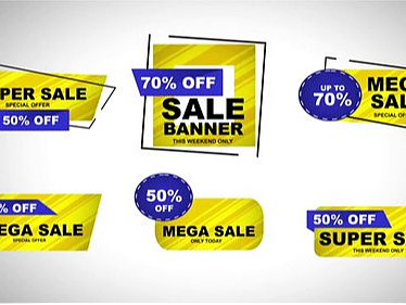 AE模板|简洁动态销售横幅动画标题展示产品促销活动