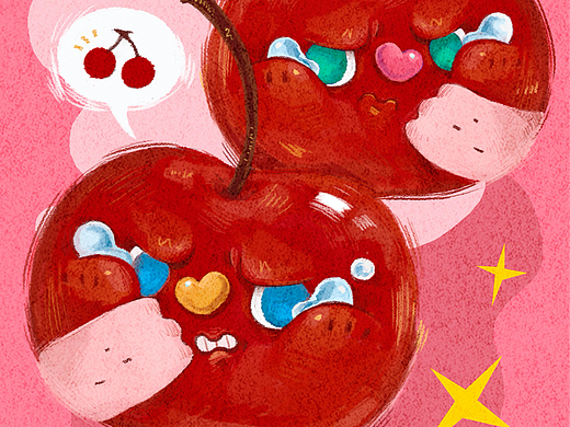 新品｜??布斯水果病院3??號病房：??櫻櫻怪（個(gè)人主頁-ZNjA0MTM2MDg=） - IP形象 - 站酷設(shè)計(jì)師布斯進(jìn)取ObsLab原創(chuàng)素材 - 站酷ZCOOL