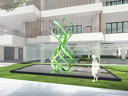 校园雕塑作品《成长》