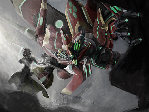 游戏王同人 汉诺骑士的回响 封面怪兽枪管代码龙