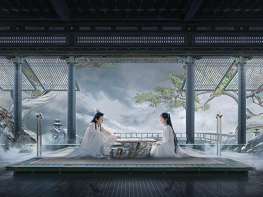 场景概念-室内场景概念《沉香如屑》工作图-衍生虚天宫