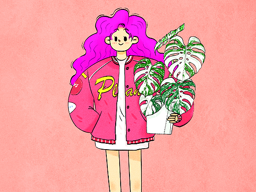 熱植系列——白錦龜背竹（個人主頁-ZNjQzODA5ODQ=） - 商業(yè)插畫 - 站酷設(shè)計師噠噠Ray原創(chuàng)素材 - 站酷ZCOOL