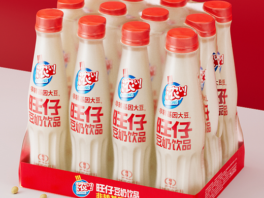 豆奶饮品包装设计丨旺仔豆奶就是浓！！！