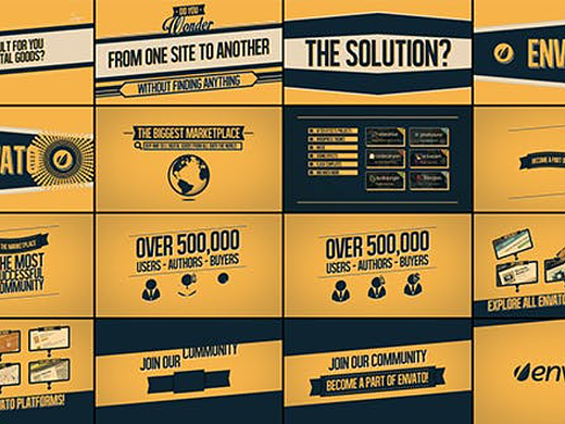 AE模板|独特酷炫图形元素杂志风格设计排版促销文字