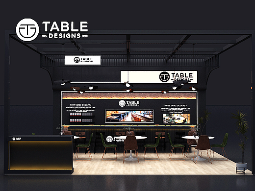 TABLE展位设计3D效果图（二稿加框架设计）