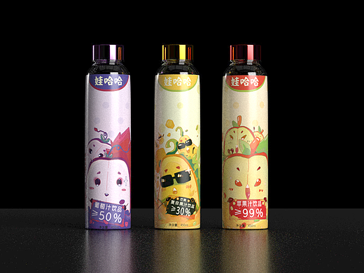 娃哈哈果汁饮品-卡通IP与黑色高级的碰撞