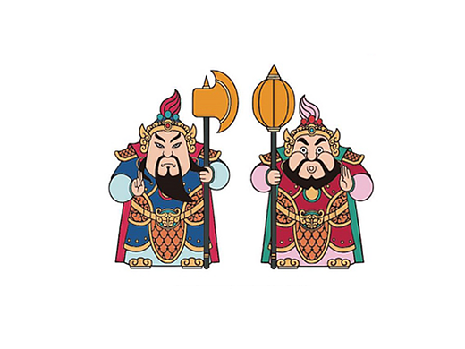 3123491门神虎来1年前fening00279平面-ip形象新年新气象 — q版门神