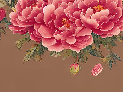 #站酷梦笔#花开富贵（个人主页-ZNjM0MTcyNTY=） - AI作品 - 站酷设计师柚子罐头原创素材 - 站酷ZCOOL