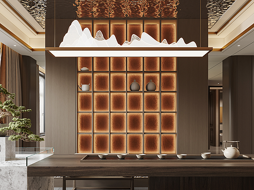高端会所-新中式风格（个人主页-ZNjEyNjM3NTY=） - 家装设计 - 站酷设计师长春爵味创意表现原创素材 - 站酷ZCOOL