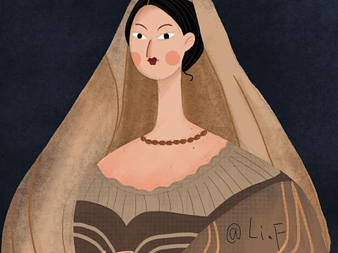 名畫轉插畫之四（個人主頁-ZNDI1ODA0NzI=） - 創(chuàng)作習作 - 站酷設計師麗芳芳lif原創(chuàng)素材 - 站酷ZCOOL