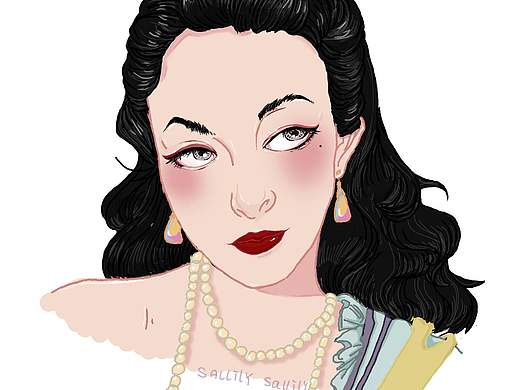 复古 名媛 插画（个人主页-ZMjkzNzQ2MDA=） - 创作习作 - 站酷设计师SALLILYSALLILY原创素材 - 站酷ZCOOL