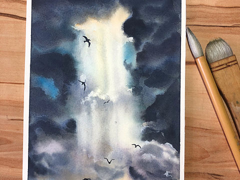 狸奴的水彩—天空