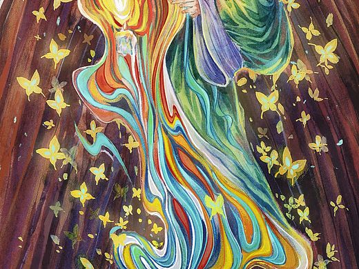 遇见国宝——手绘长信宫灯拟人