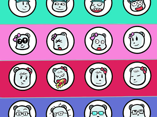 北极熊一家小情景以及人物设计应用