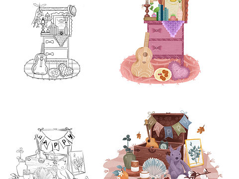 插画小场景练习